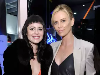 Charlize Theron Nasty Gal Melrose Store Launch In Los Angeles