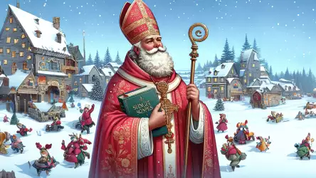 Saint Nicholas in Winter Wonderland: Bringing Joy to Children