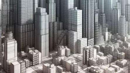 Cityscape Unveiled: A Captivating 3D Sketch of Architectural Brilliance