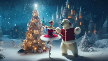 Christmas Waltz: Dancing with a Bear on a Magical Christmas Evening