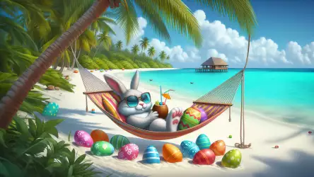 Easter Bunny at the Beach