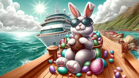 Easter Bunny on Dock