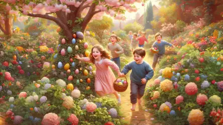 Easter Egg Hunt in the Woods