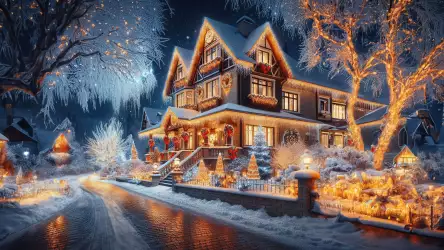 Holiday Splendor: A Beautifully Decorated House for Christmas and New Year