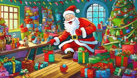 Inside Santa's Workshop: An Illustration of Holiday Magic