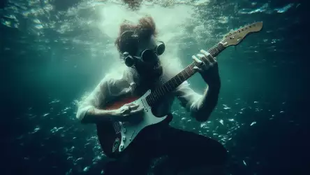Mean Underwater Playing Guitar: An Unlikely Serenade