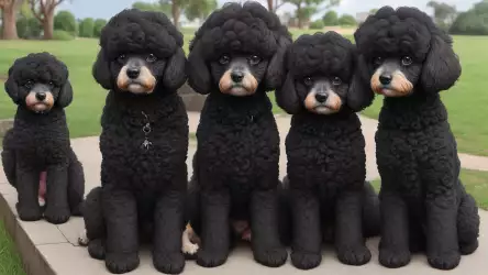 The Poodle Family Portrait