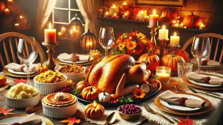 Elegant Thanksgiving Dinner Table Wallpaper