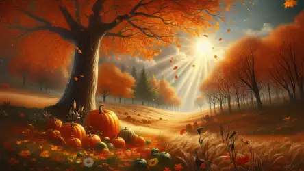 Autumn Harvest Scenery Wallpaper