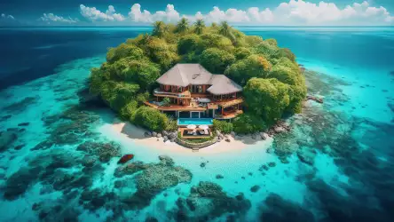 Tropical Paradise: Beach Resort on a Secluded Island