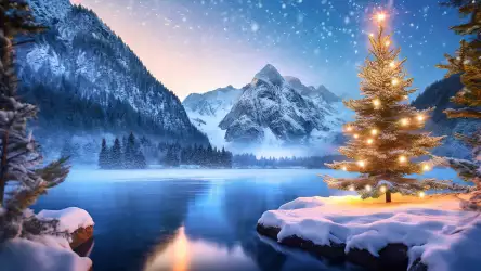 Winter Wonderland Serenity: A Majestic Christmas Scene