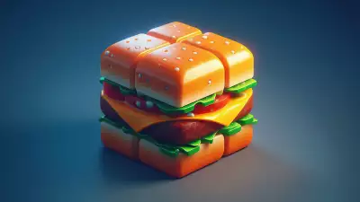 Fantasy Cube Burger Wallpaper
