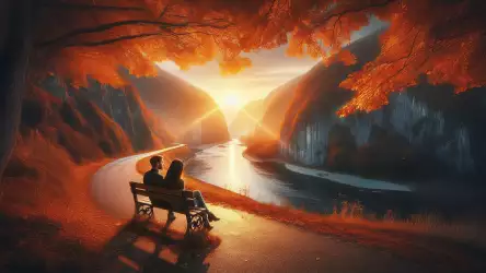 Autumn Romance by the River