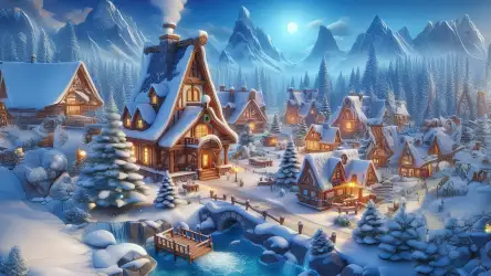 Cozy Winter Village