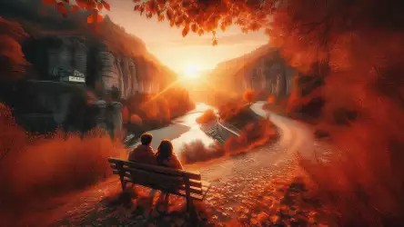 Romantic Autumn Sunset