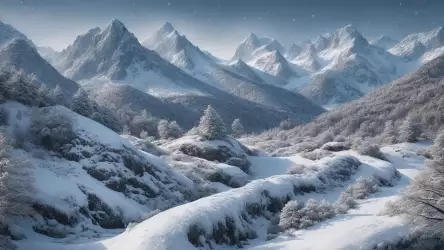 Winter Serenity in the Mountains