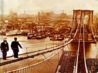 Old Photo of Brooklyn Bridge